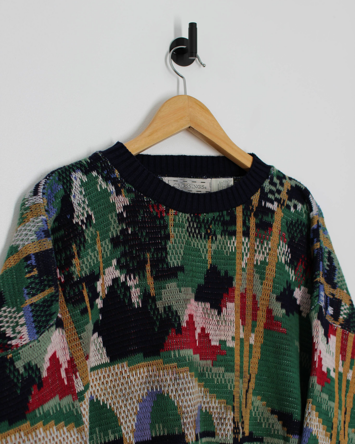 90s Crossings Abstract Crewneck Knit (XL)