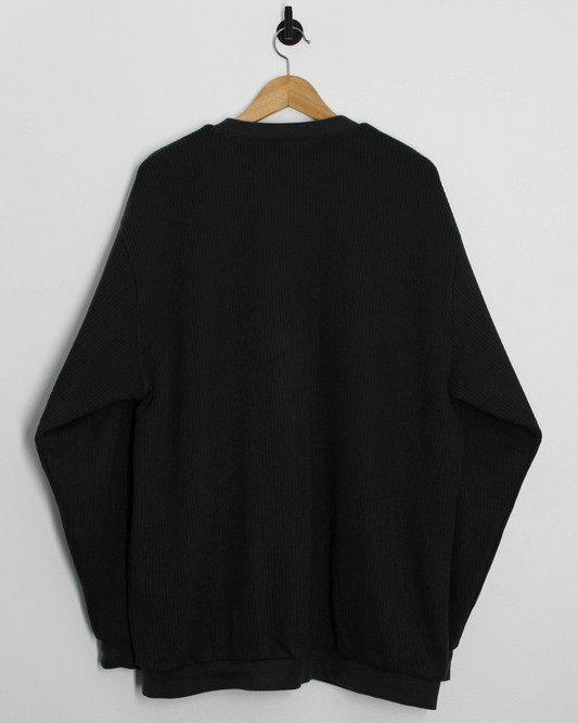 00s Nike Shield Logo Reversible Grey/Cream Pullover (XL)