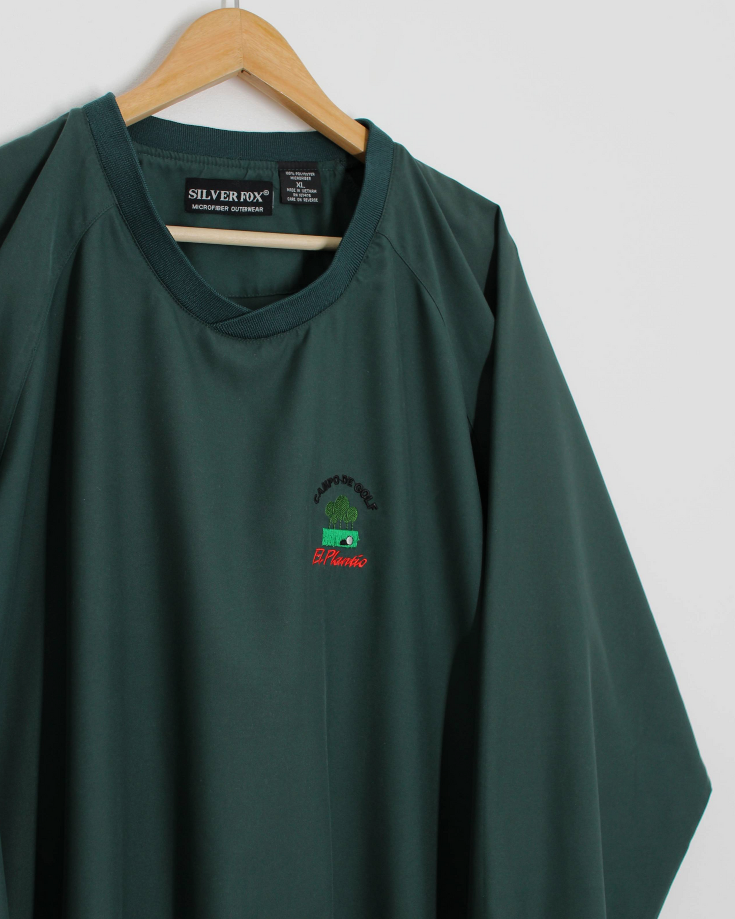 90s Silver Fox ‘Campo De Golf’ Green Windbreaker (XL)