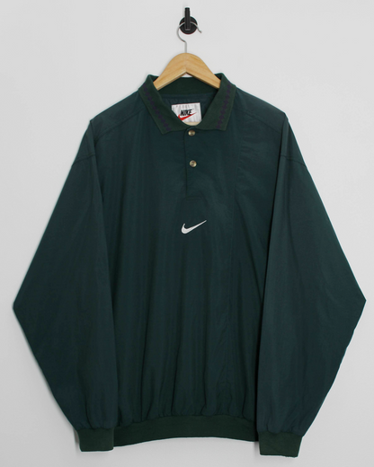 90s Nike Green Collared Windbreaker (XL)