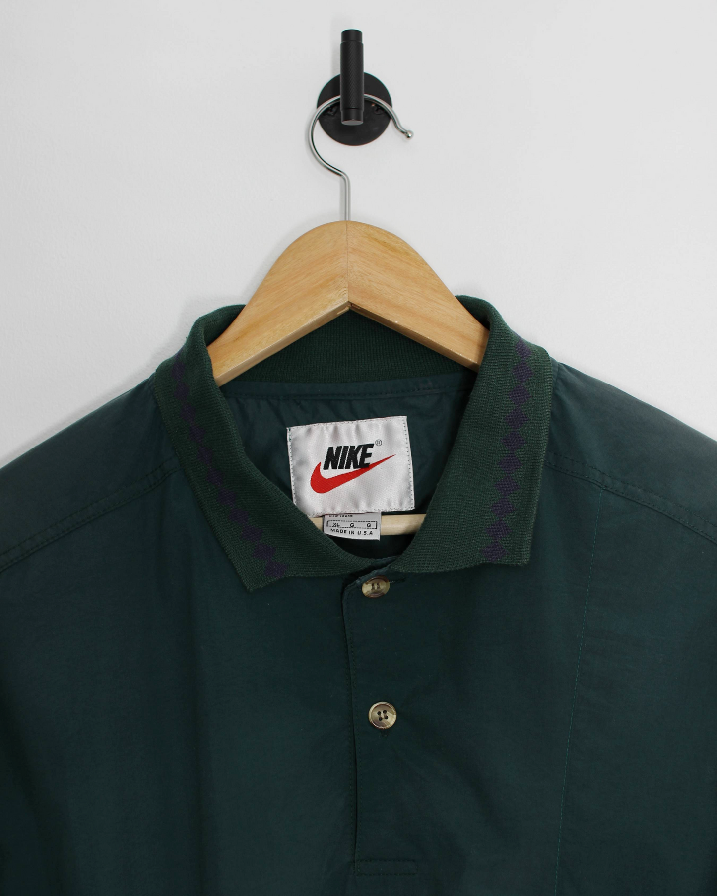 90s Nike Green Collared Windbreaker (XL)