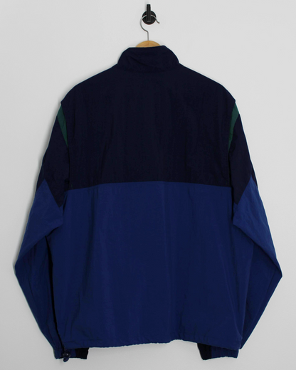 90s IZOD Blue/Navy Quarter-Snap Windbreaker (L)