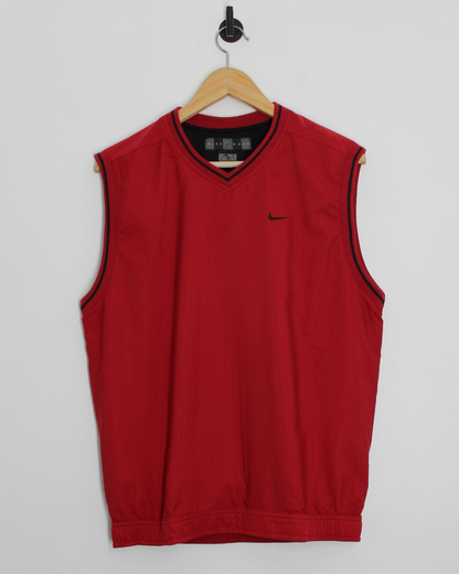 00s Nike Shield Logo Red Golf Vest (S)