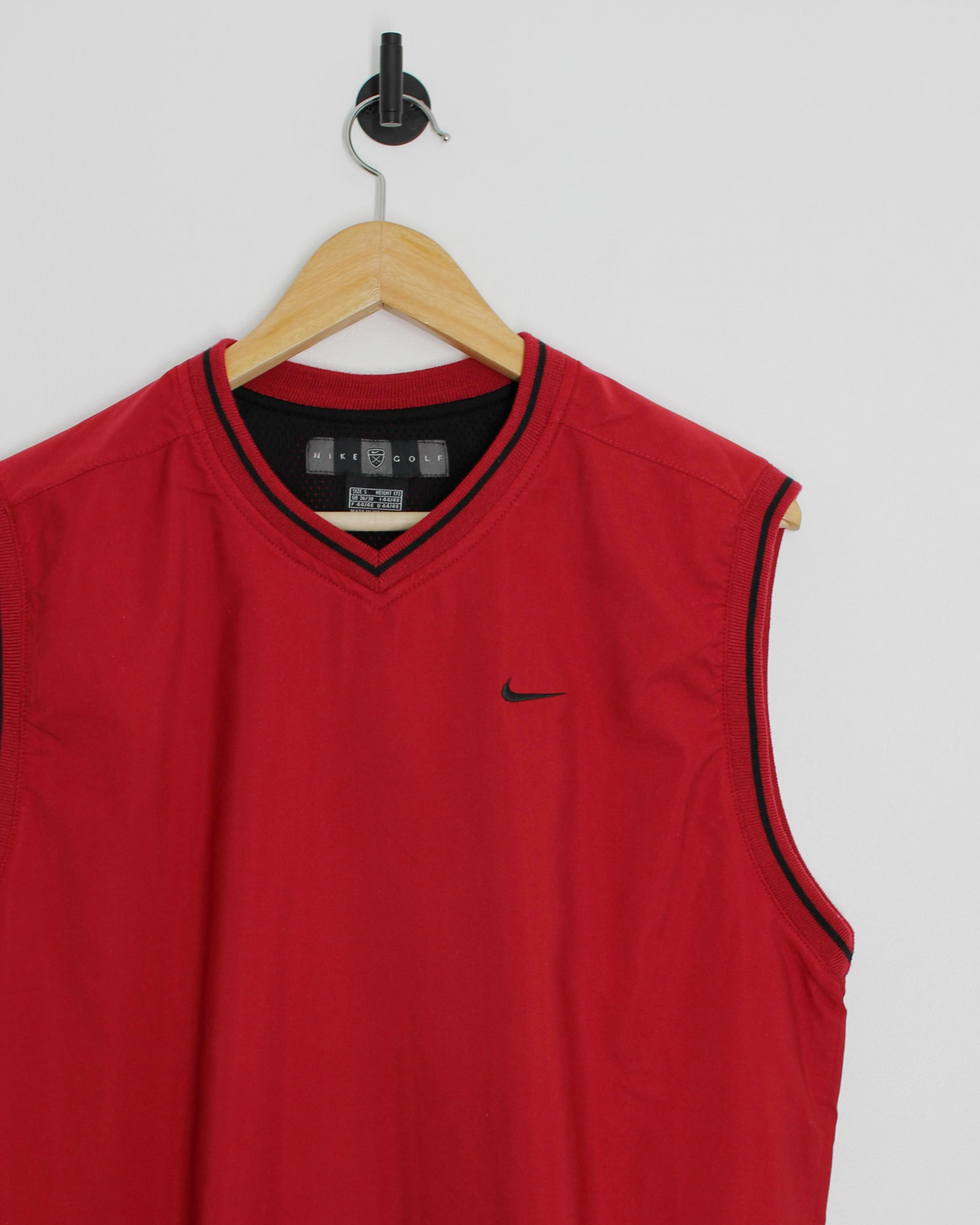 00s Nike Shield Logo Red Golf Vest (S)