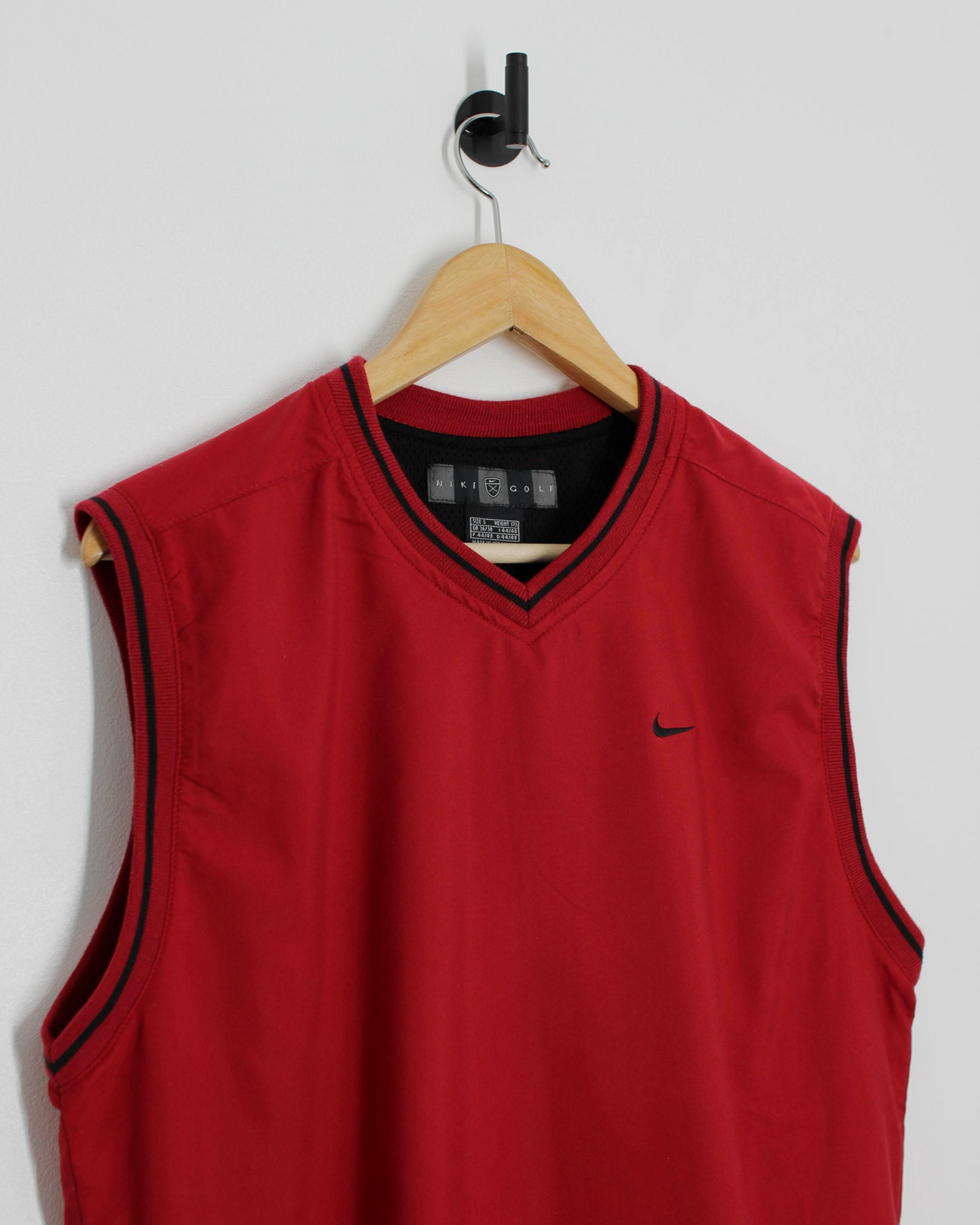 00s Nike Shield Logo Red Golf Vest (S)