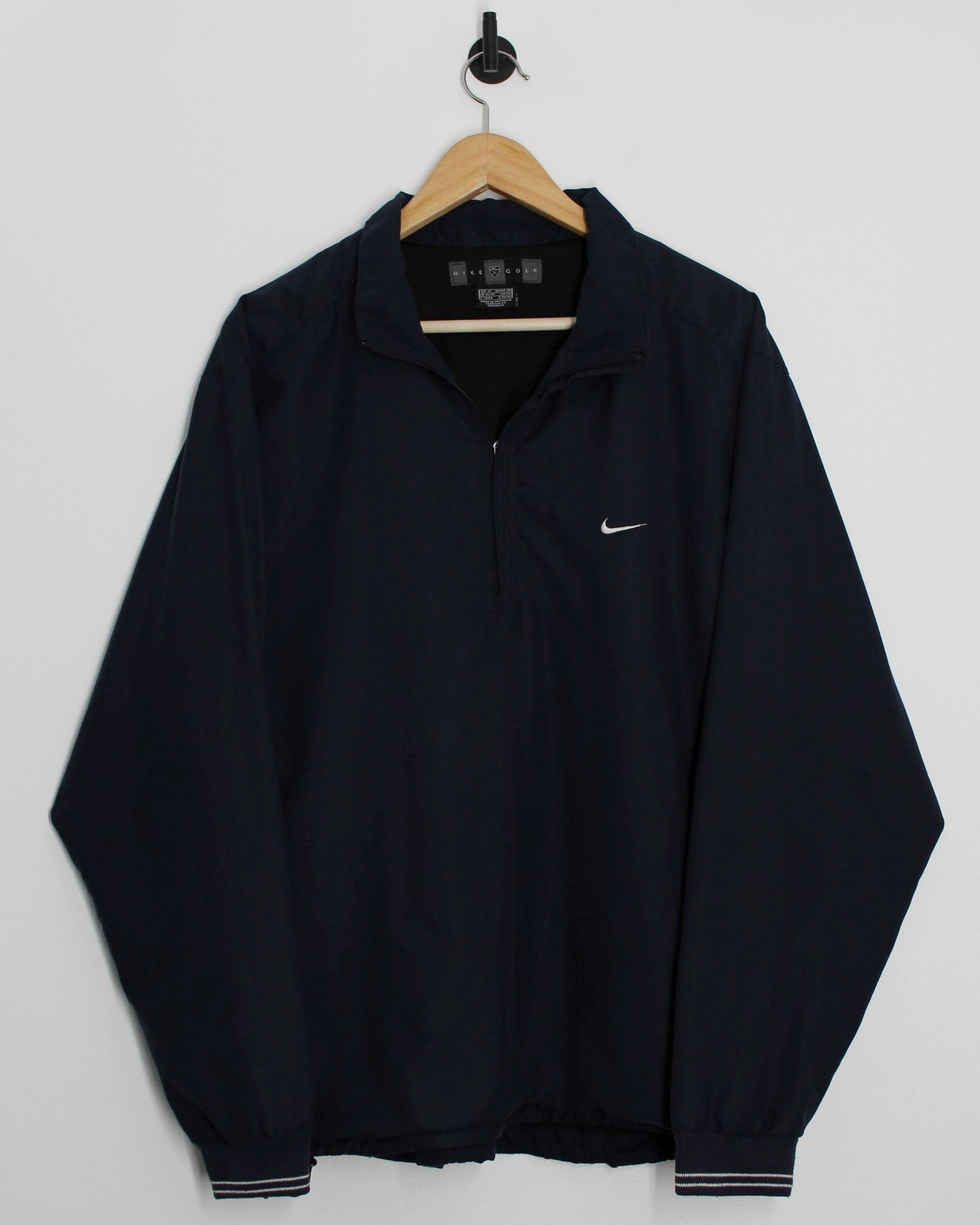 00s Nike Navy Quarter Zip Lightweight Jacket (L/XL)