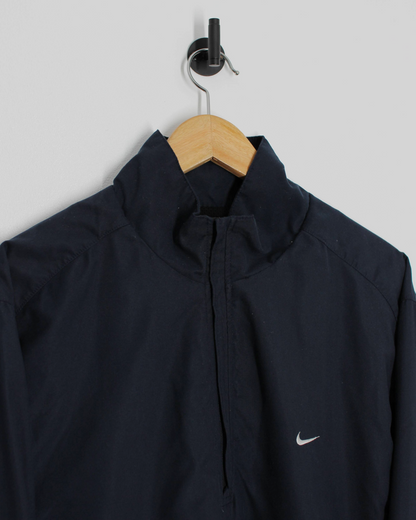 00s Nike Navy Quarter Zip Lightweight Jacket (L/XL)