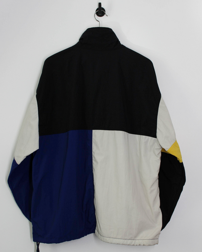 90s IZOD Colourblock Quarter Snap Windbreaker (L)