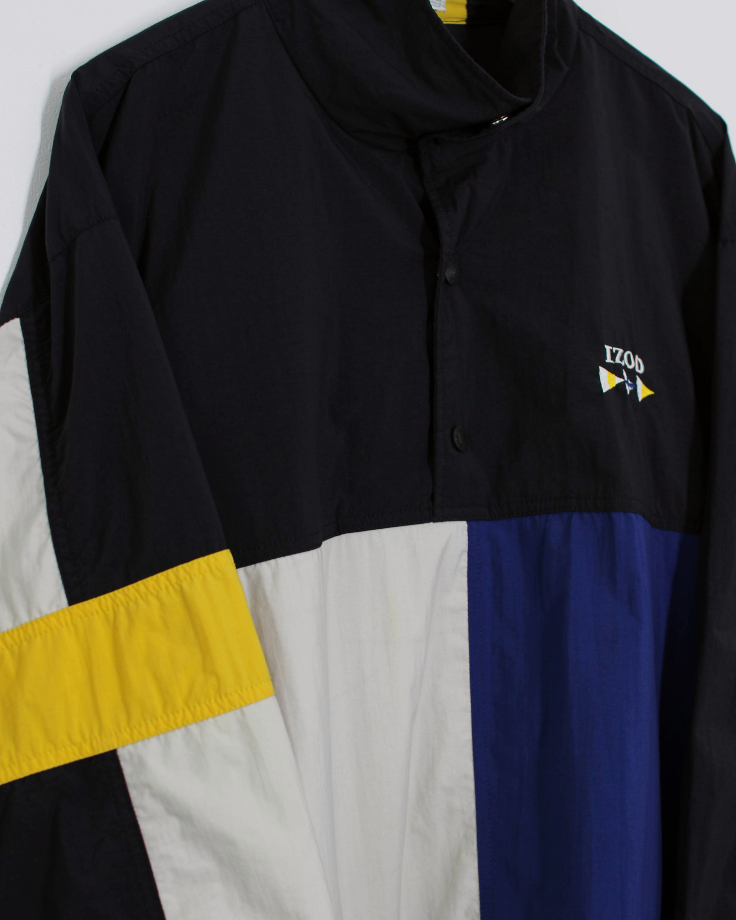 90s IZOD Colourblock Quarter Snap Windbreaker (L)