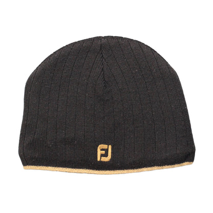 Footjoy Black/Gold Golf Beanie Hat