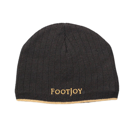 Footjoy Black/Gold Golf Beanie Hat