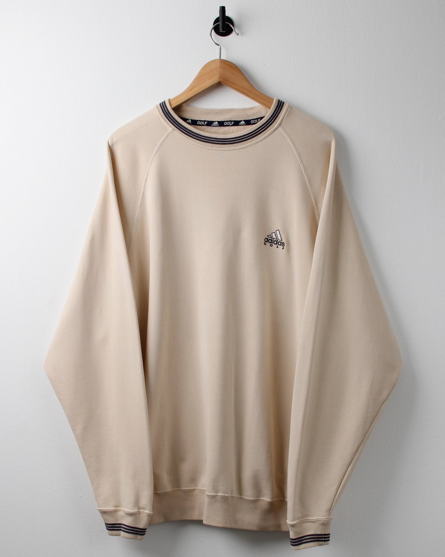 00s Adidas Golf Cream Crewneck Sweatshirt (L)