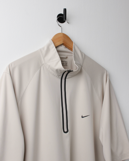 Modern Nike Cream Lightweight Short Sleeve Windbreaker (L)