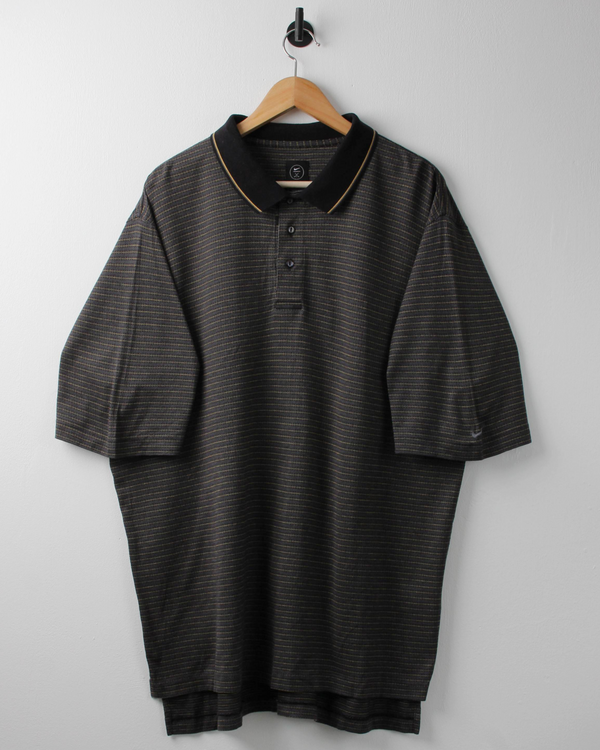 90s Nike Yellow & Grey Geometric Polo (XL)