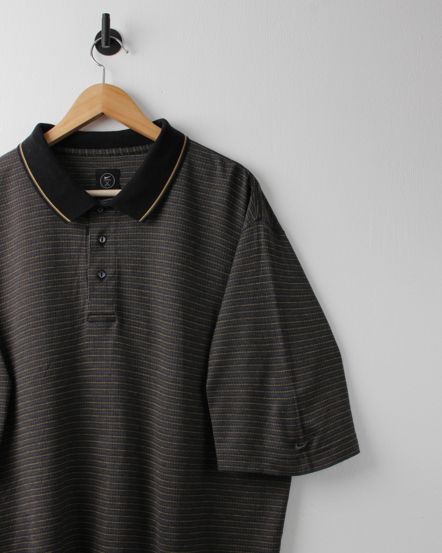 90s Nike Yellow & Grey Geometric Polo (XL)