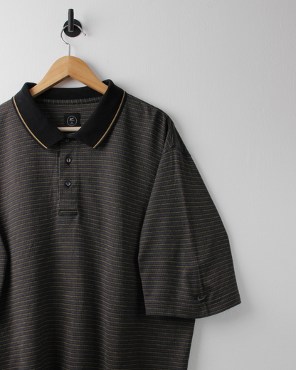 90s Nike Yellow & Grey Geometric Polo (XL)