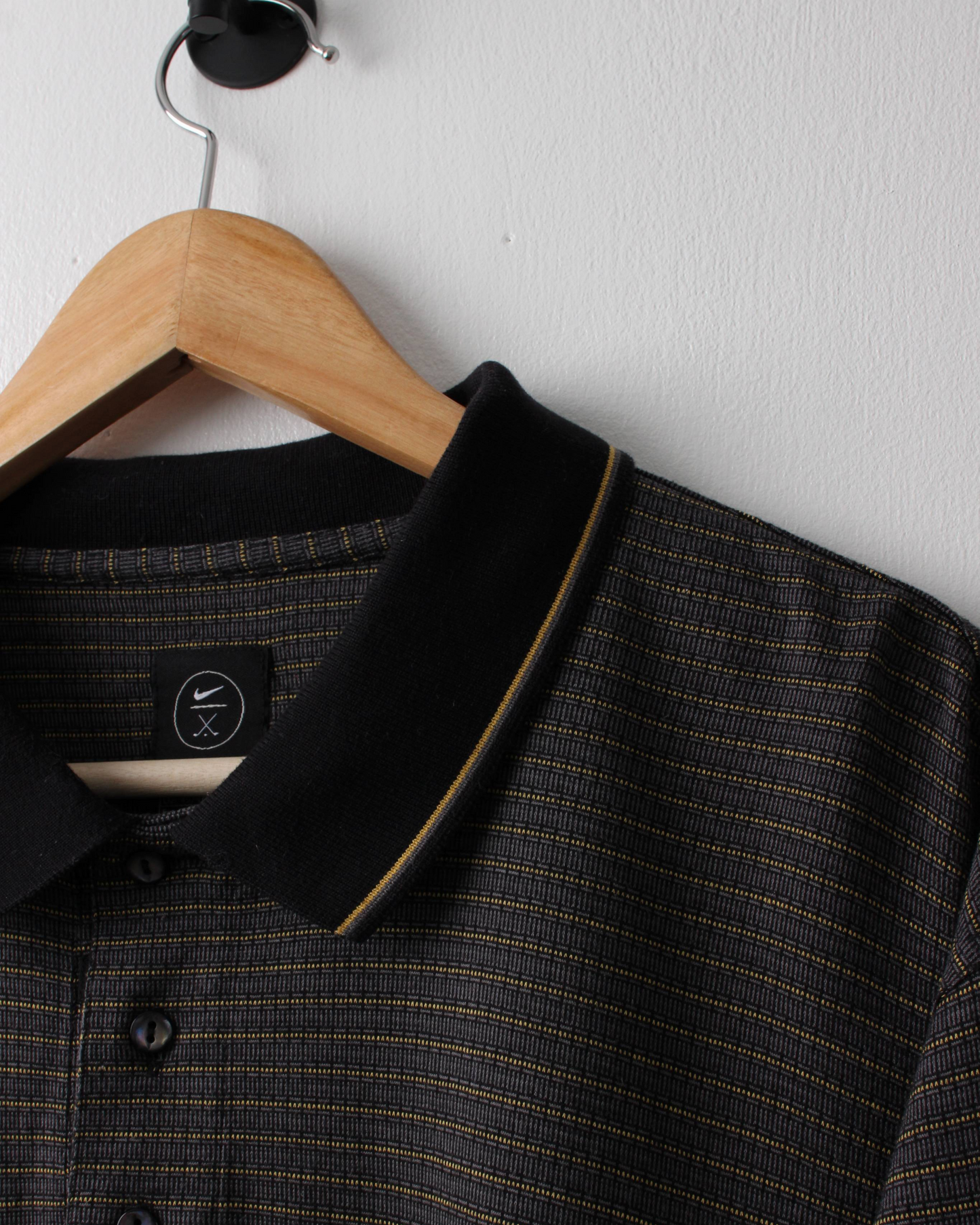 90s Nike Yellow & Grey Geometric Polo (XL)