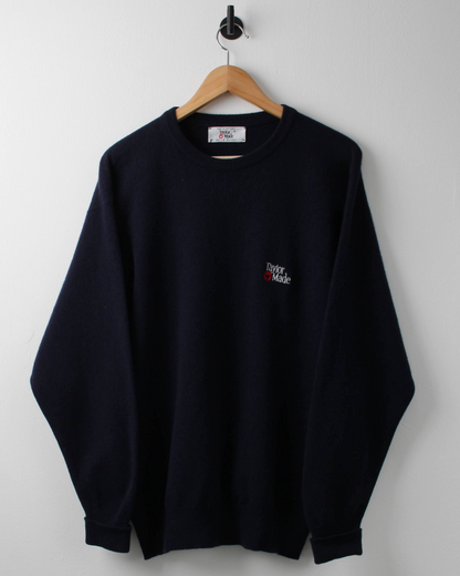 90s TaylorMade Navy Lambswool Crewneck Knit (L)