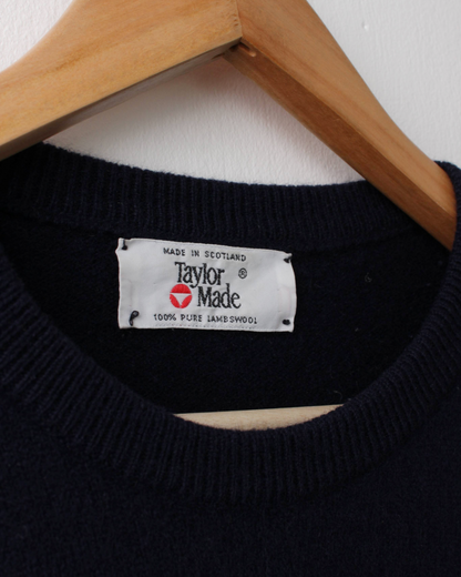 90s TaylorMade Navy Lambswool Crewneck Knit (L)