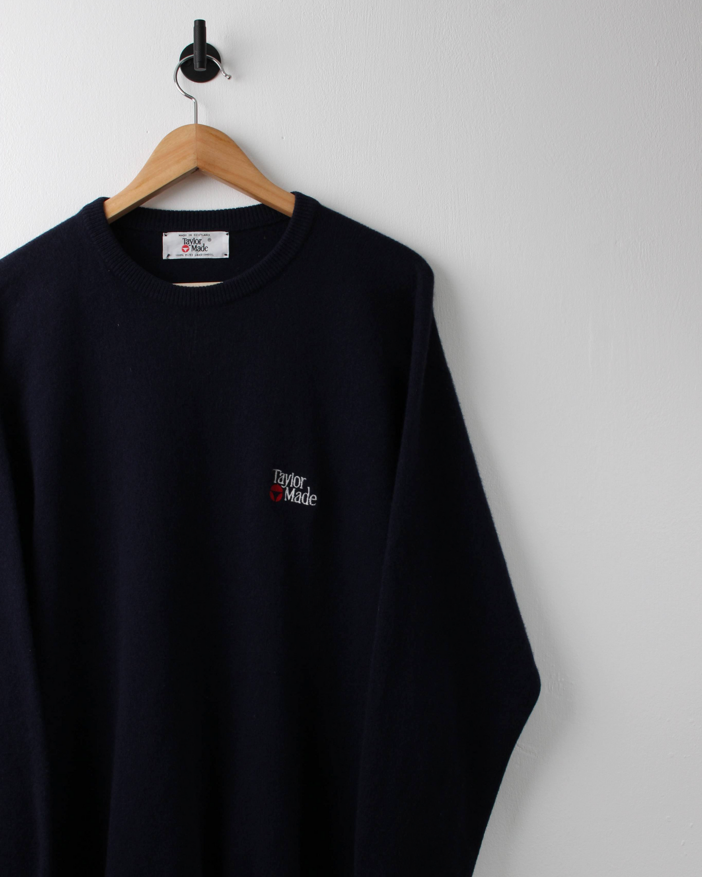 90s TaylorMade Navy Lambswool Crewneck Knit (L)