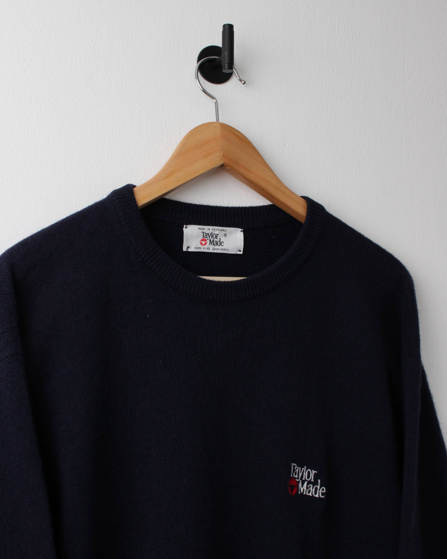 90s TaylorMade Navy Lambswool Crewneck Knit (L)