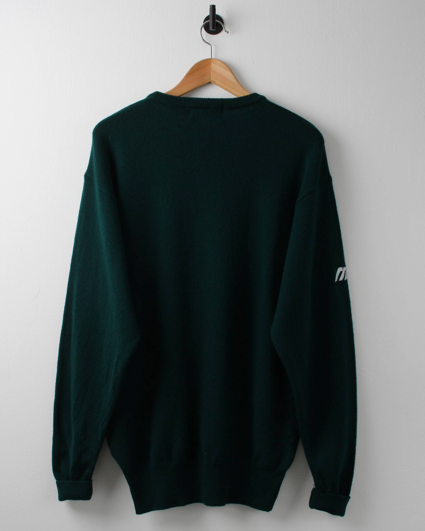 90s Mizuno Green Lambswool Crewneck Knit (L)