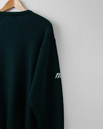 90s Mizuno Green Lambswool Crewneck Knit (L)