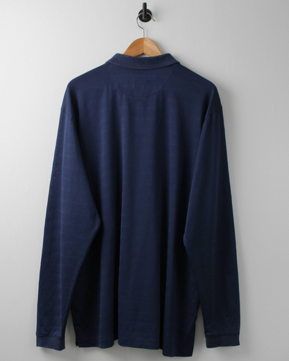 00s Nike Tiger Woods Navy Long Sleeve Polo (XXL)