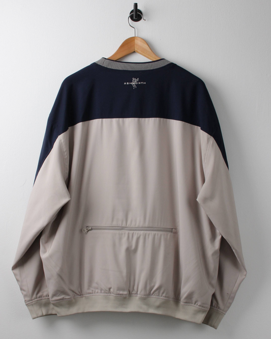 90s Ashworth Cream & Navy Crewneck Windbreaker with Tags (L)