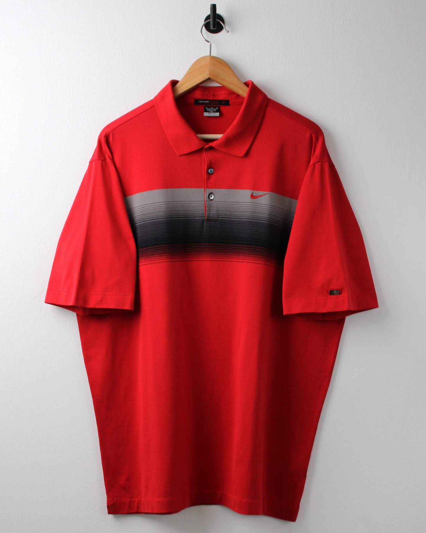 00s Nike Tiger Woods Red Gradient Graphic Polo (XL)