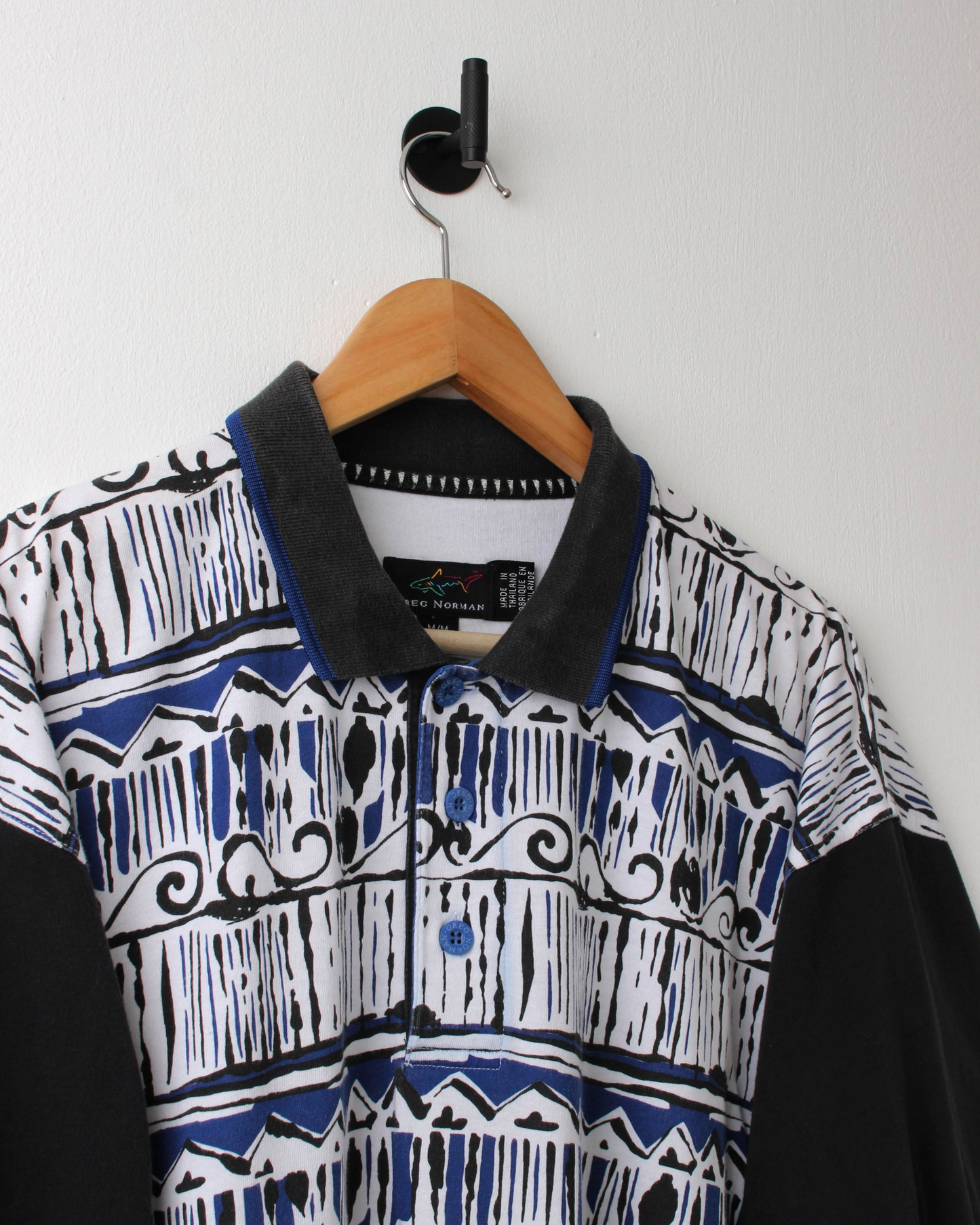 90s Greg Norman Abstract Polo (L) (Style Worn By Tiger At ‘95 US Open)