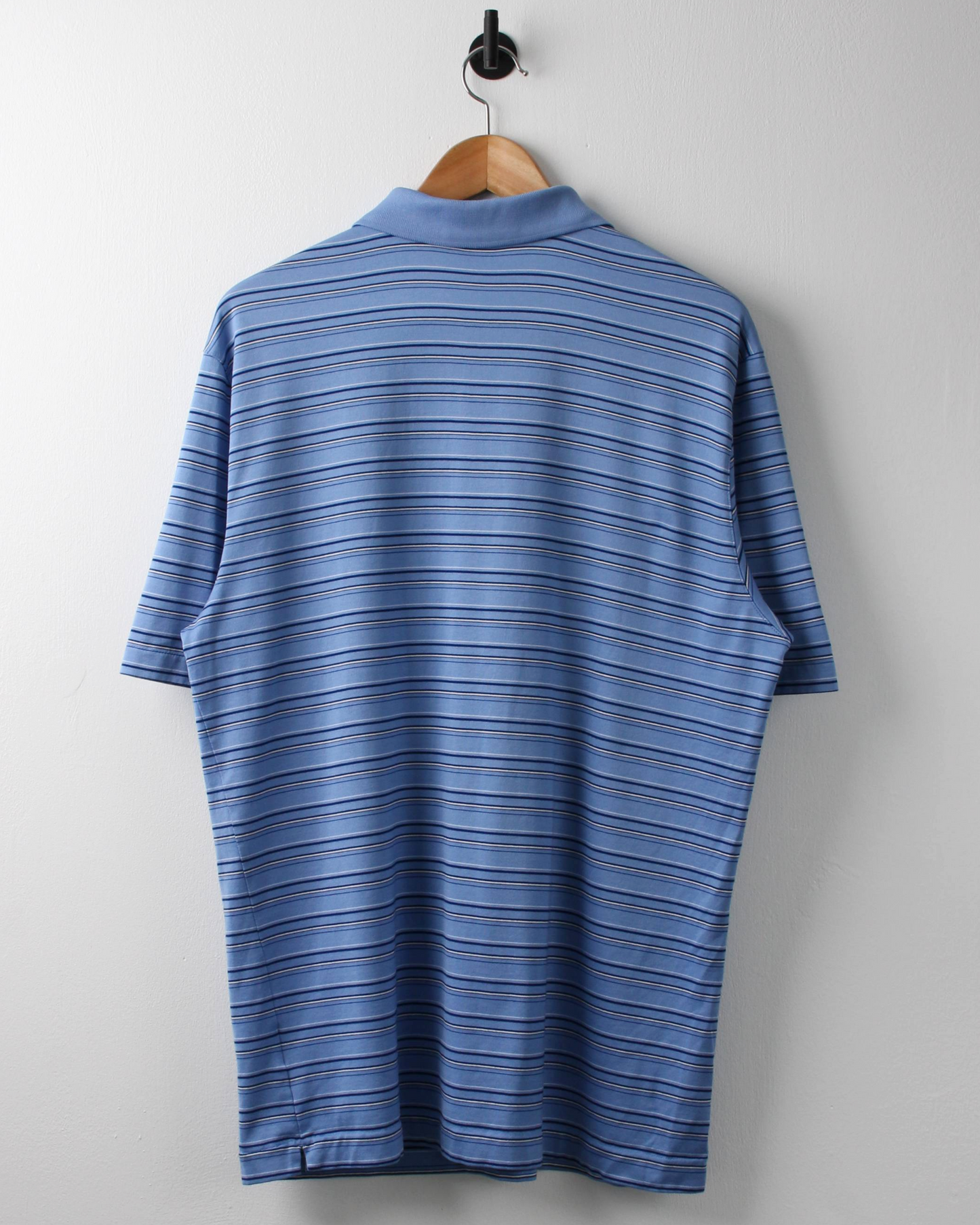 00s Nike Tiger Woods Blue Striped Polo (M)