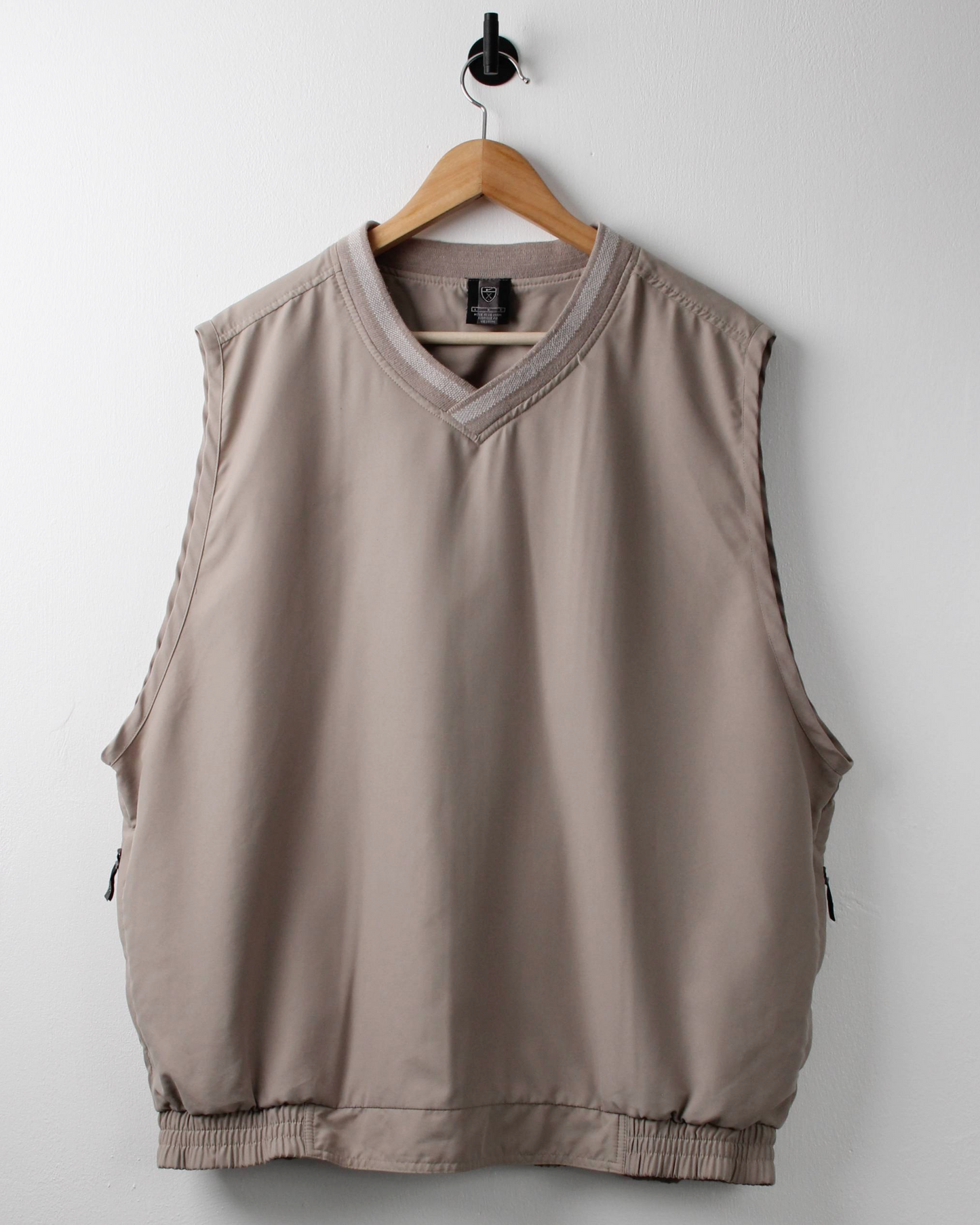 00s Nike Beige Windbreaker Golf Vest (L)