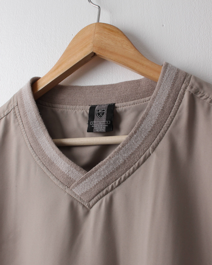 00s Nike Beige Windbreaker Golf Vest (L)