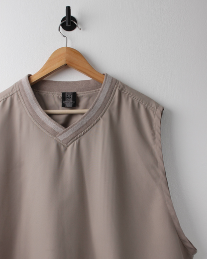 00s Nike Beige Windbreaker Golf Vest (L)