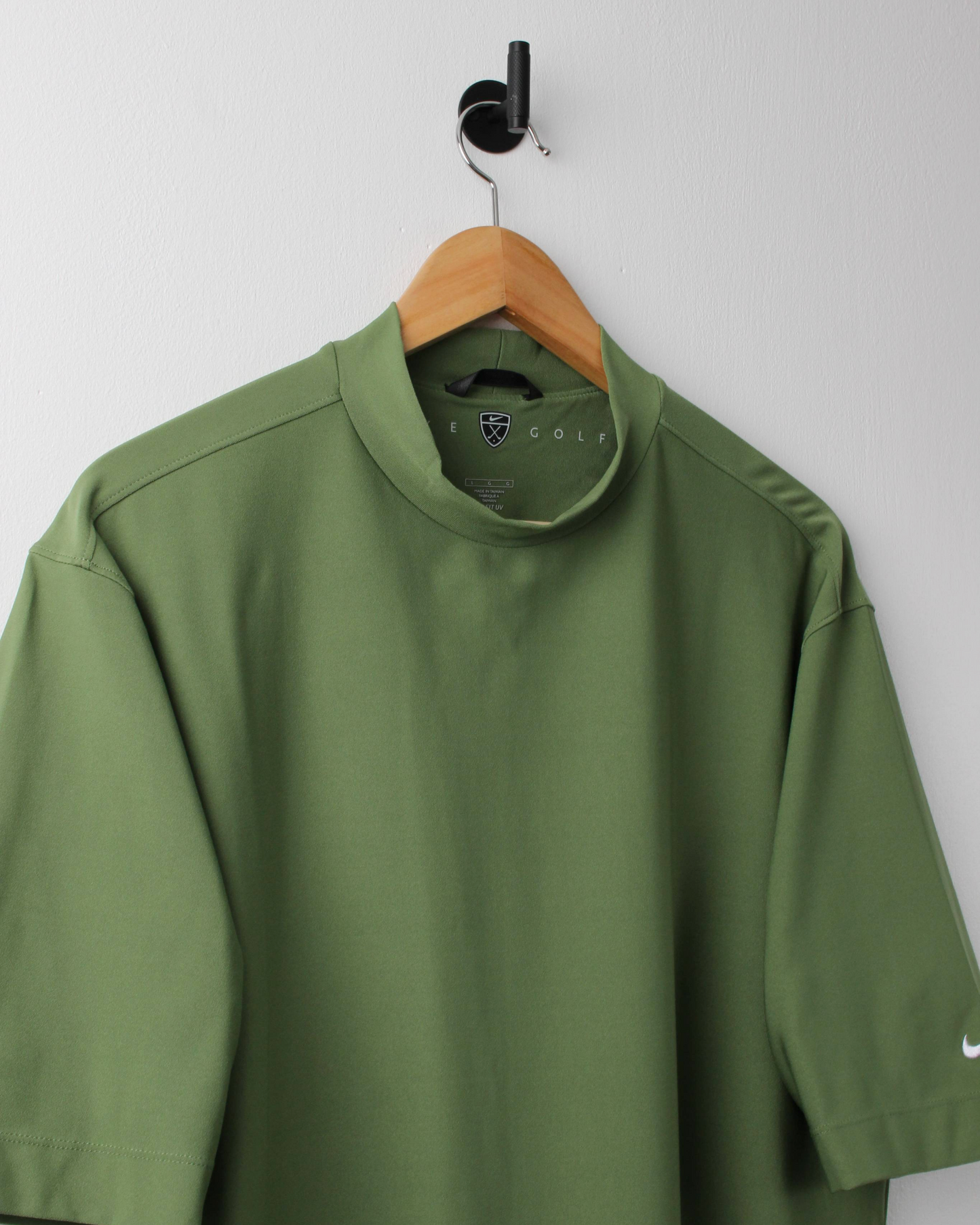 00s Nike Deep Green Dri-Fit Mock Neck Golf Top (L)