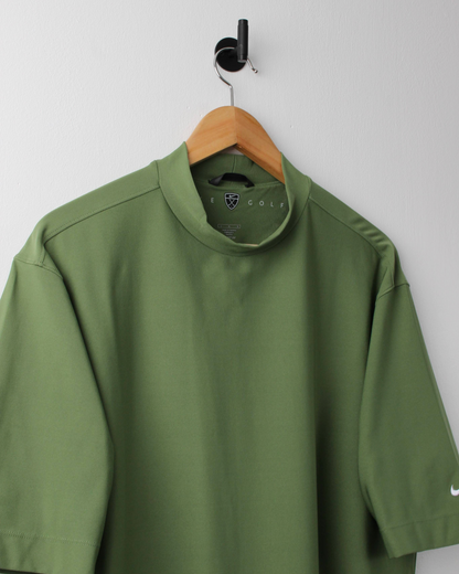 00s Nike Deep Green Dri-Fit Mock Neck Golf Top (L)