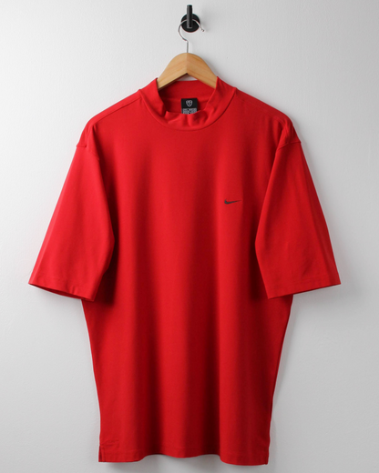 00s Nike Tiger Woods Red Mock Neck Golf Top (L)