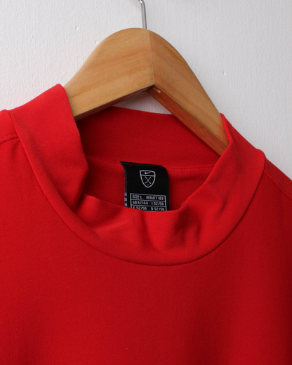 00s Nike Tiger Woods Red Mock Neck Golf Top (L)