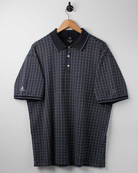 00s Nike Devils Pulpit Golf Club Navy Geometric Polo (L)