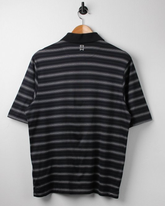 00s Nike Tiger Woods Navy Striped Polo (S)