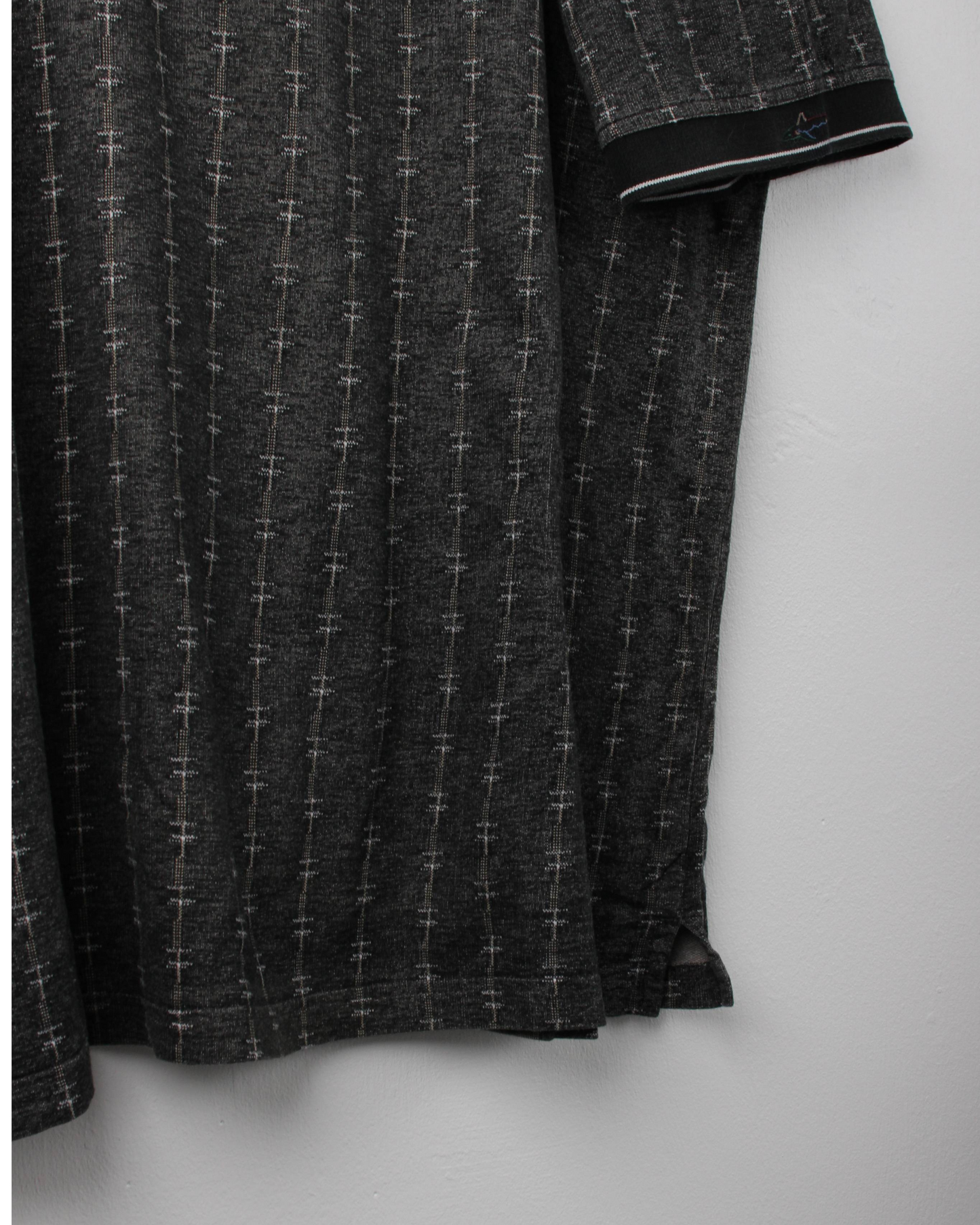 90s Greg Norman Dark Grey Patterned Polo (XL)