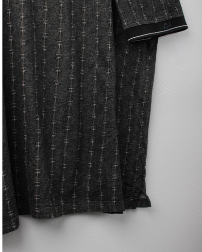 90s Greg Norman Dark Grey Patterned Polo (XL)