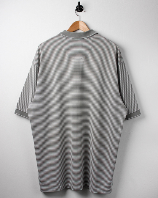 00s Nike Sage Green/White Striped Polo (XL)