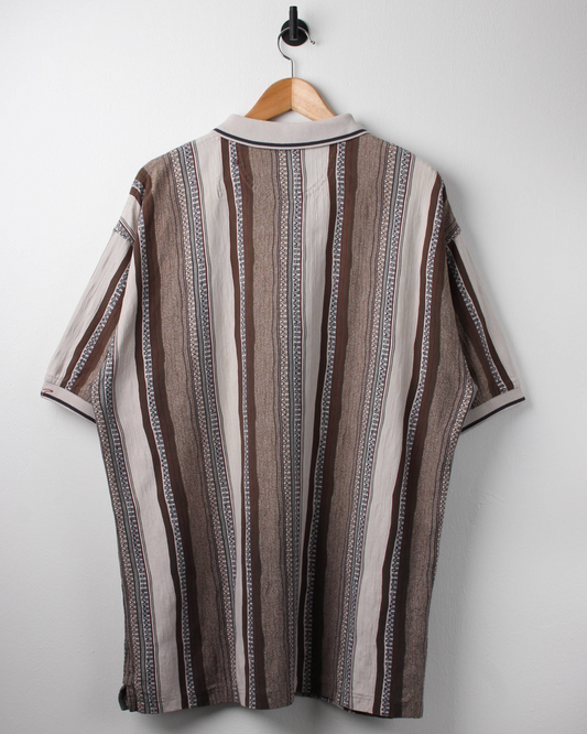 90s Greg Norman Abstract Brown Polo (XL)