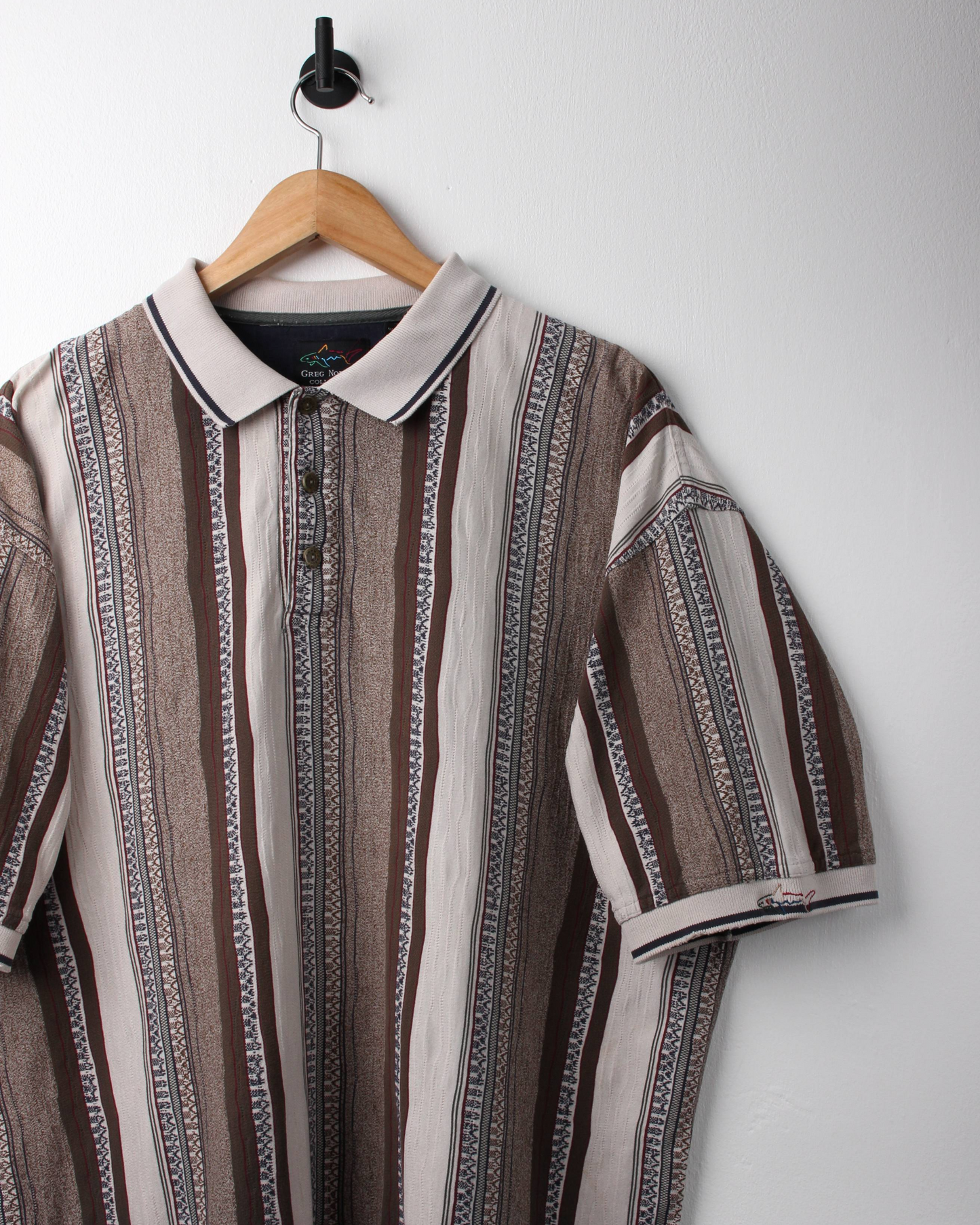 90s Greg Norman Abstract Brown Polo (XL)