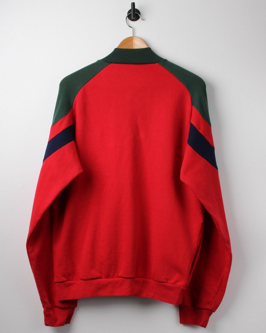 90s Hombre Golf Red Quarter Snap Sweatshirt (M)