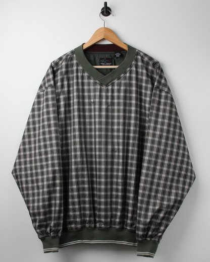 90s Greg Norman Green Plaid Windbreaker (L)