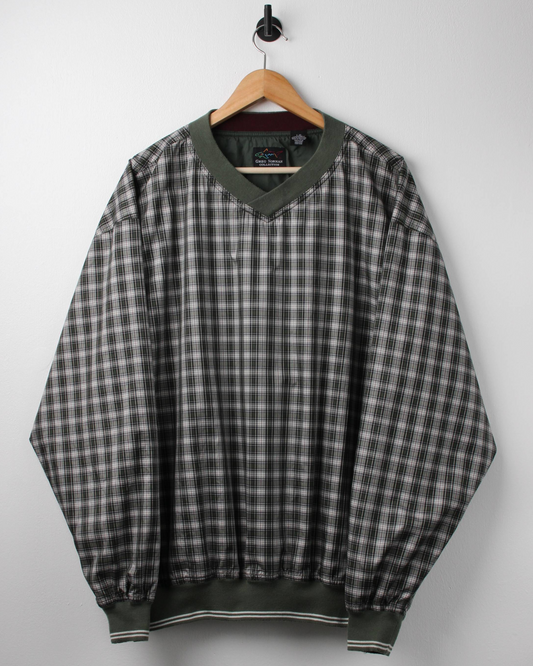 90s Greg Norman Green Plaid Windbreaker (L)