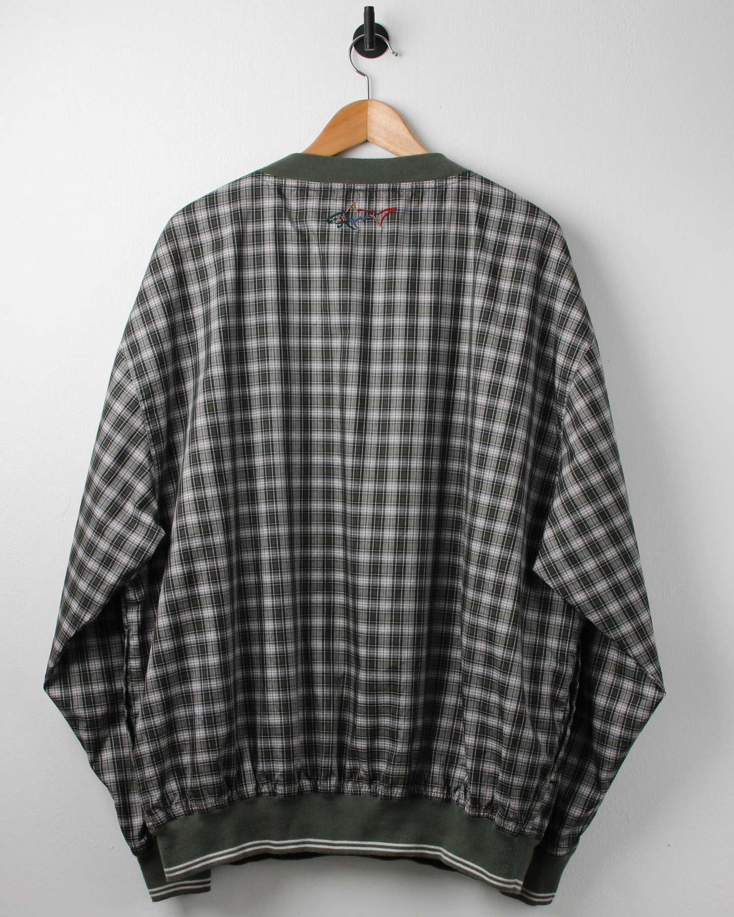 90s Greg Norman Green Plaid Windbreaker (L)